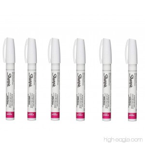 Sharpie Oil-Based Paint Marker Medium Point White Ink Pack of 6 - B01MG996DM