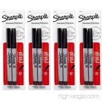 Sharpie Permanent Markers  Ultra Fine Point  Black  4 Packs of 2-Pack (37161) - B010BS53LG
