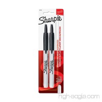 Sharpie Retractable Permanent Markers  Fine Point  Black  2 Count - B002BA5WGY