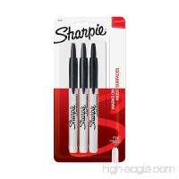Sharpie Retractable Permanent Markers  Fine Point  Black  3 Count - B00156NQVS