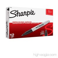 Sharpie Super Permanent Markers  Fine Point  Black  12 Count - B002764UJW
