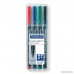 Staedtler Permanent Markers (STD313WP4A6) Pack of 4 pens - B0007OEDQ6