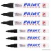 U.S. Art Supply Set of 6 Black Oil Based Paint Pen Markers 3 Medium and 3 Fine Point Tips - Permanent Ink that Works on Glass Wood Metal Rubber Rocks Stone Arts Crafts & Tools - B01NBNMJ8P