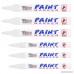 U.S. Art Supply Set of 6 White Oil Based Paint Pen Markers 3 Medium and 3 Fine Point Tips - Permanent Ink that Works on Glass Wood Metal Rubber Rocks Stone Arts Crafts & Tools - B01NBNMJIR