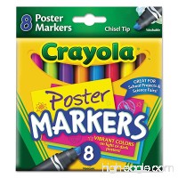 Washable Poster Markers  Chisel Tip  8/ST  Assorted  Sold as 1 Set - B00UZNWFYQ