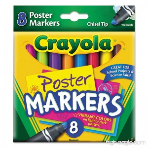 Washable Poster Markers Chisel Tip 8/ST Assorted Sold as 1 Set - B00UZNWFYQ