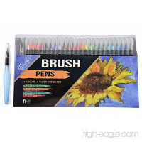 Watercolor Real Brush Pens  24 Paint Markers + 1 Water Brush Pen  Professional Watercolor Pens Set for Painting  Coloring  Calligraphy & More  Acid Free  Asserted Colors - B01NGTAAPH