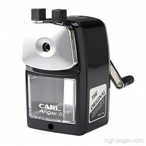 Carl Angel-5 Pencil Sharpener Black Quiet for Office Home and School - B00NSEDOKS