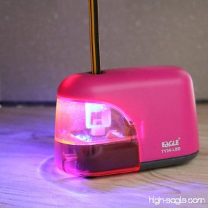 Eagle Battery Operated Electric Pencil Sharpener With LED Light Shining During Sharpening Pencil Assorted Color Cannot be Guaranteed - B0798GLKQW