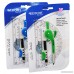 Geometry Set: 80 Sheets of 3 holed Graph Paper Compass and Protractor (blue/green) - B073Z61HJW