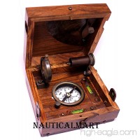 NAUTICALMART Bronze Alidade Sundial Compass 4.6" - Marine Box By - B07F8VKF74