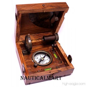 NAUTICALMART Bronze Alidade Sundial Compass 4.6 - Marine Box By - B07F8VKF74