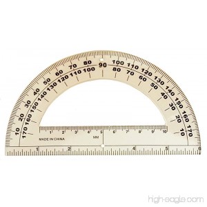 Classroom Set of 30 Student Protractor 180 Degree 6 Inch Ruler Clear Plastic School Math - B01L9WMLUO