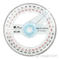 CoCocina 10cm Plastic 360 Degree Protractor Ruler Angle Finder Swing Arm School Office - B075382NHC