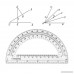 Coopay 24 Pack Plastic Protractors Clear Protractor Student Math Protractor Set 180 Degrees for Angle Measurement 6 inches - B07BSRRWY1