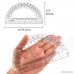 Coopay 24 Pack Plastic Protractors Clear Protractor Student Math Protractor Set 180 Degrees for Angle Measurement 6 inches - B07BSRRWY1