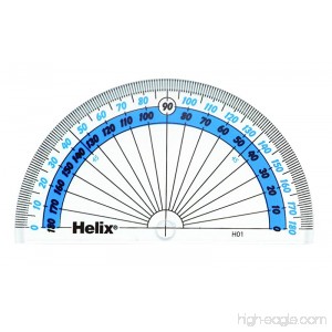Helix 10cm 180 Degree Clear Protractor H01010 - B0013N6WIM
