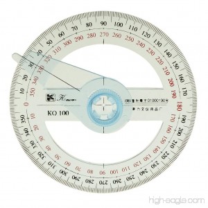 MonkeyJack 10cm Plastic 360 Degree Sewing Arm Protractor Ruler Angle Finder for School Office - B0747543TP