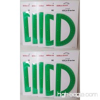 Office Depot Brand Semicircular 6" Protractor  Green (Set of 10) - B01BEP61Z2