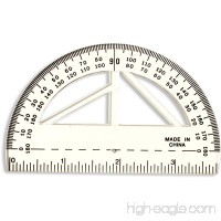 Officemate Achieva 4-Inch Protractor and Ruler  Clear  12 Pack (30204) - B008LAUUZ6