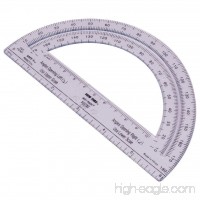 SAFE-T PROTRACTOR 6 / 180° Clear Shatter Resistant Plastic Box of 12 - B079HMLFBJ