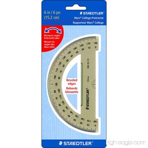 Staedtler(R) Semicircular 6in. Protractor Clear - B00006IAOY