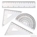 SUBANG Stainless Steel Drawing Compass and 4 Pieces Ruler Set Geometry Set Math Geometry Tools Total 5 Pieces - B07524BLCF
