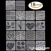 18pcs Drawing Stencil Plastic Painting Template Kids Crafts DIY Mix Pattern Hollow Out Painting Drawing Templates - B0771JPLGX