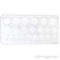 Clear Plastic Circle Template For Math or Art Students  Or For Crafting- 10 x 5-1/4 inches - B0028C3VN6