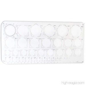 Clear Plastic Circle Template For Math or Art Students Or For Crafting- 10 x 5-1/4 inches - B0028C3VN6