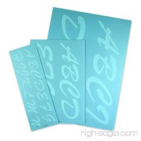 Cosco Stencil Kit  Letters  Transparent Plastic Script 1-3 Inches (090310) - B00VWKSINS