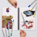 Dual Art Marker fineliner pens 12 Colored and 12pcs Notebook Diary Scrapbook Templates Plastic Planner Bullet Journal Supplies Kit - B07CN1CZDL
