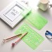 Petift 6 Pieces Plastic Drawings Measuring Templates Geometry Stencils Geometric Rulers Stationary Tool Kit for Office and School Building formwork Drawings Drafting Templates Clear Green Color - B07DCHPY55
