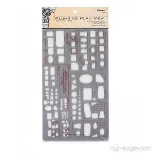 Pickett Plumbing Plan View Template Three Scales: 1/16 1/8 and 1/4 Inch (1163I) - B00A0MZ1XY