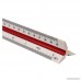ECYC 12 Triangular Scale Ruler 1:20/25/50/75/100/125 Plastic Engineering Mechanical Drafting Ruler - B078GK7RJN