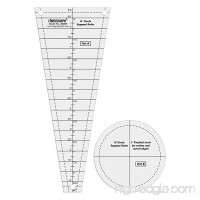 Linograph Circle Segment Quilting Ruler 18 Degree Wedge Quilt Ruler Set - B071HC3YPL