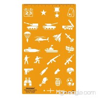 Linograph Military Weapons Symbols Pattern Stencil Template Drafting - B071HD948N