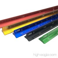 Ownstyle Architectural Engineers Triangular Scale 15 Cm Metric Metal Triangular Scale Ruler (Large proportion  Red) - B06Y5P26SX