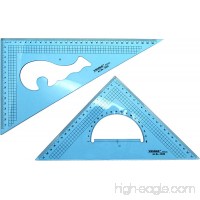 Set of 2 Large Metric Triangle Set Square: 12 Inch (30 cm) 30/60 Degree & 9 inch (22 cm) 45/90 Degree - B01EKQF8BK