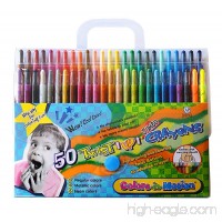 50 Colors-in-Motion Twist-up Crayons  Colored Pencils  Kids Crayon  Adult Coloring  Professional Drawing (7 in length) - B078SL9221