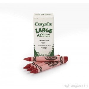 Crayola; Large Crayons Red; Art Tools; 12 ct. Bulk Crayons; Bright Bold Color - B0044SF1EE