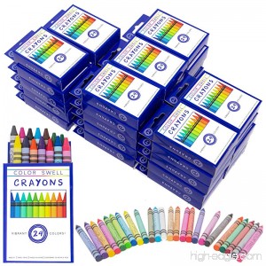 Crayons Bulk 36 Packs of 24 Count Vibrant Colors Teacher Quality Durable Classroom Pack for Kids Students Party Favors by Color Swell  - B06XDJJ6D1