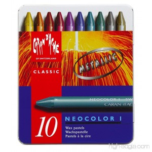 Neocolor I Water-Resistant Wax Pastels 10 Metallic Colors - B001SN8JVA