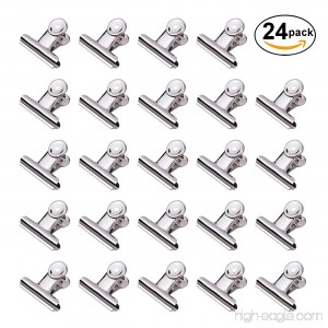 24 Pack Stainless Steel Clips Heavy Duty Paper Clips Clamps Silver (1.2 Inch) - B07D7TZ42T
