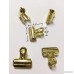 METAN Heavy Duty Bulldog Clip 1 Inch Duckbill Clips Mini Clothes Pins Retro Style for Office Bills or Home Wall Prints (Gold) - B075FMM6H1