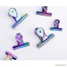 MultiBey Binder Bulldog Clips Paper Clamp Accorted Sizes Colored Holographic Steel Small Medium Large XL (M (8 pcs)) - B07DWP7FM8