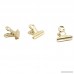 Rugjut 20Pcs Metal Bulldog Paper Clip Clamp Hinge Clips File Binder Clips for Pictures Photos Home Office Supplies (30mm Gold) - B079JHG52F