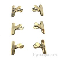 Rugjut 6pcs Metal Gold Heavy Duty Bulldog Clips Duckbill Clips Binder Clips Paper Clips Food clips For Home Office Use 3''x2.4'' - B0794SSTZP