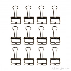 SODIAL(R) Creative Wire Binder Clips 12 PCS Reusable Paper Clips Small Skeleton Clips with Good Elasticity Strong Grip for Your Documents (Bronze) - B077HG5QGW