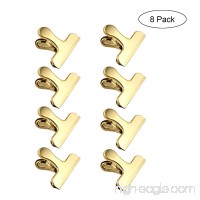 Stainless Steel Bag Clips  Kobwa 8 Pack Large Golden Food Bag Clips Air Tight Seal Grip for Home Kitchen Office - B07DB53HPD